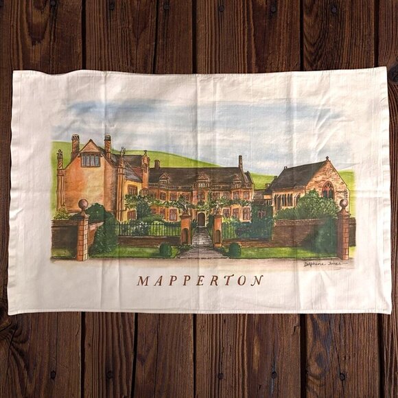 LOT OF 3 Daphne Jones Artist Mapperton House Linen Dish Towel Gift Set 19" x 30" - Picture 3 of 5